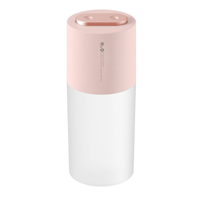 Crofta Portable Mini air humidifier  Double spray 400ml USB Wired Pink