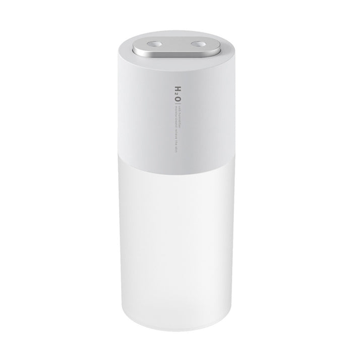 Crofta Portable Mini air humidifier  Double spray 400ml USB Wired White