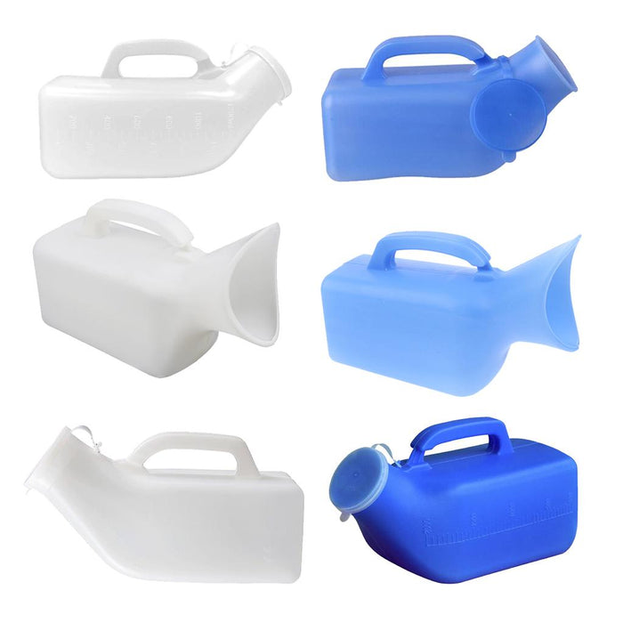 Crofta Handheld Portable Mobile Urinal Toilet Bottle  Men use white 1200ml with lid