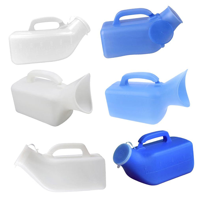 Crofta Handheld Portable Mobile Urinal Toilet Bottle  Men use white 1200ml with lid