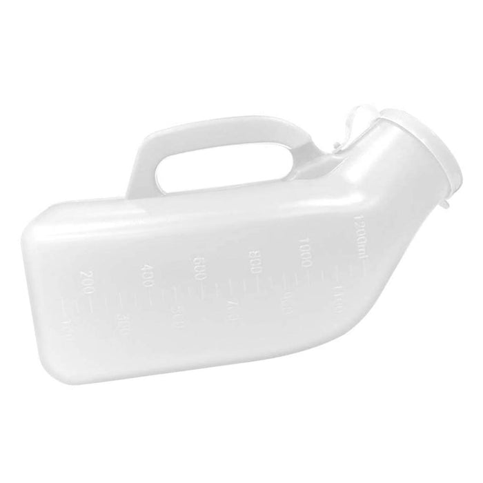 Crofta Handheld Portable Mobile Urinal Toilet Bottle  Men use white 1200ml with lid