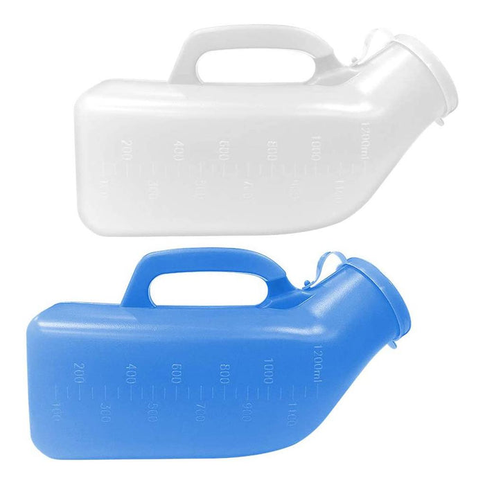 Crofta Handheld Portable Mobile Urinal Toilet Bottle  Men use white 1200ml with lid