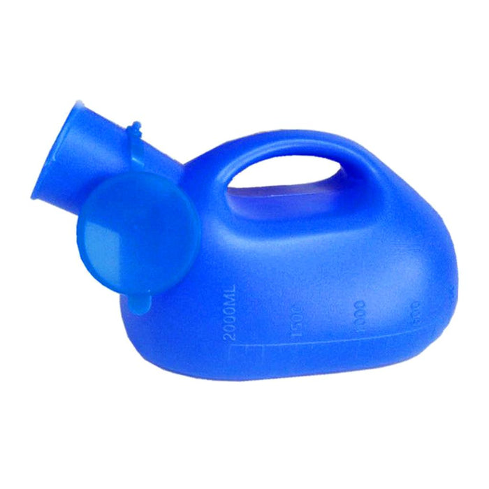 Crofta Handheld Portable Mobile Urinal Toilet Bottle  Men use blue 2000ml with lid