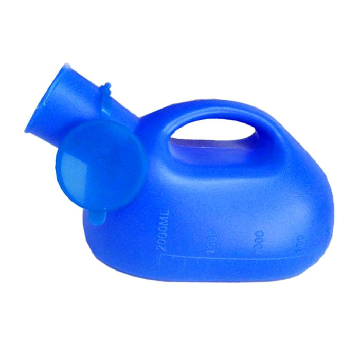 Crofta Handheld Portable Mobile Urinal Toilet Bottle  Men use blue 2000ml with lid