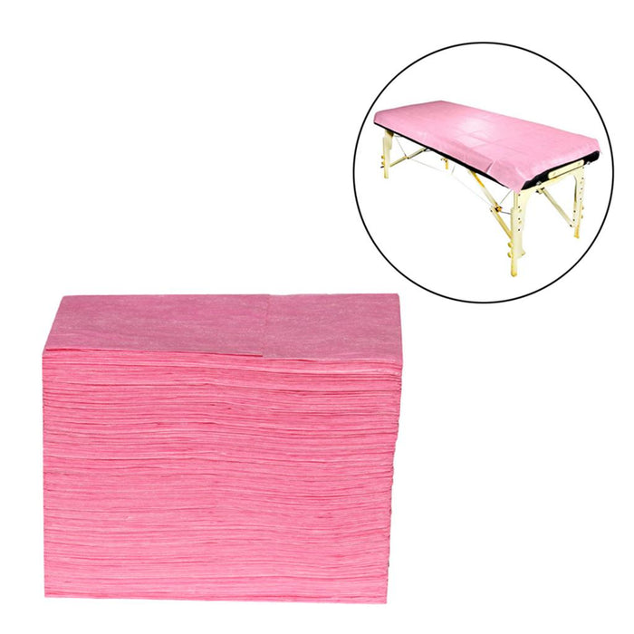 Crofta 100x Bed Sheets Covers for Spa Tattoo Body Treatments Pink 175x75cm Style A