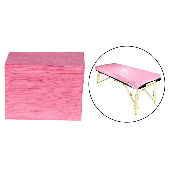 Crofta 100x Bed Sheets Covers for Spa Tattoo Body Treatments Pink 175x75cm Style C