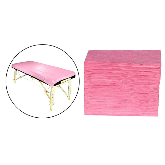 Crofta 100x Bed Sheets Covers for Spa Tattoo Body Treatments Pink 175x75cm Style C