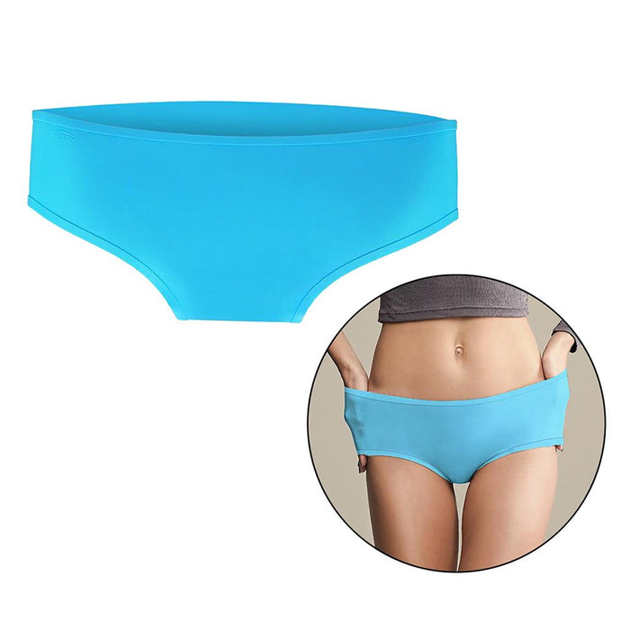 Crofta Women Bikini Swim Trunks Silicone Underwear Summer Bottom Beach Pants Blue