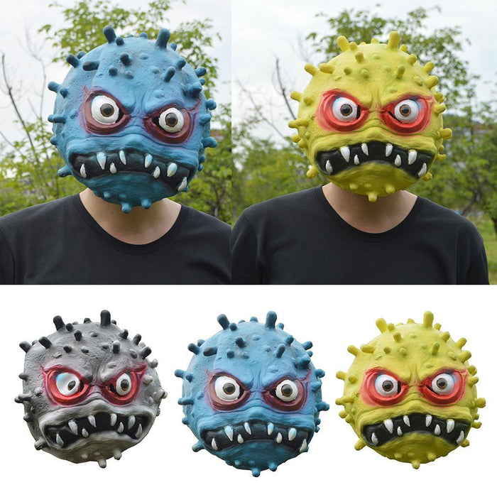 Crofta Adult Creative Halloween Cosplay Horror Scary Full Face Mask  blue