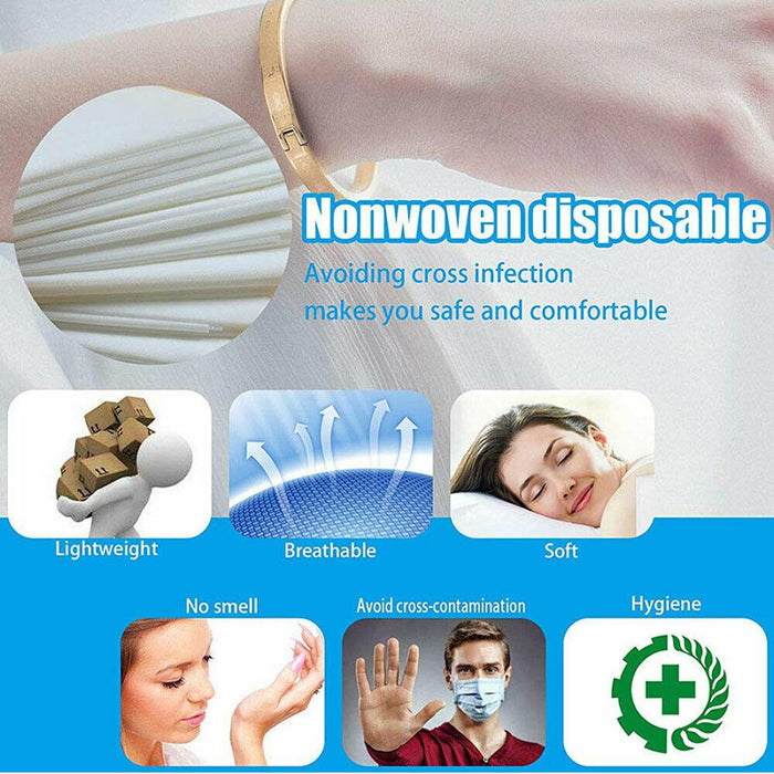 Crofta 100x Disposable Beauty Bed Sheet Nonwoven Massage Salon Table Cover 55 x70cm