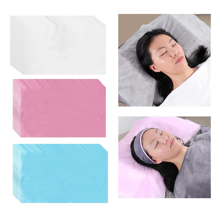 Crofta 100x 15.7"x27.6" Disposable Bed Sheets Non-woven for Massage SPA Table White