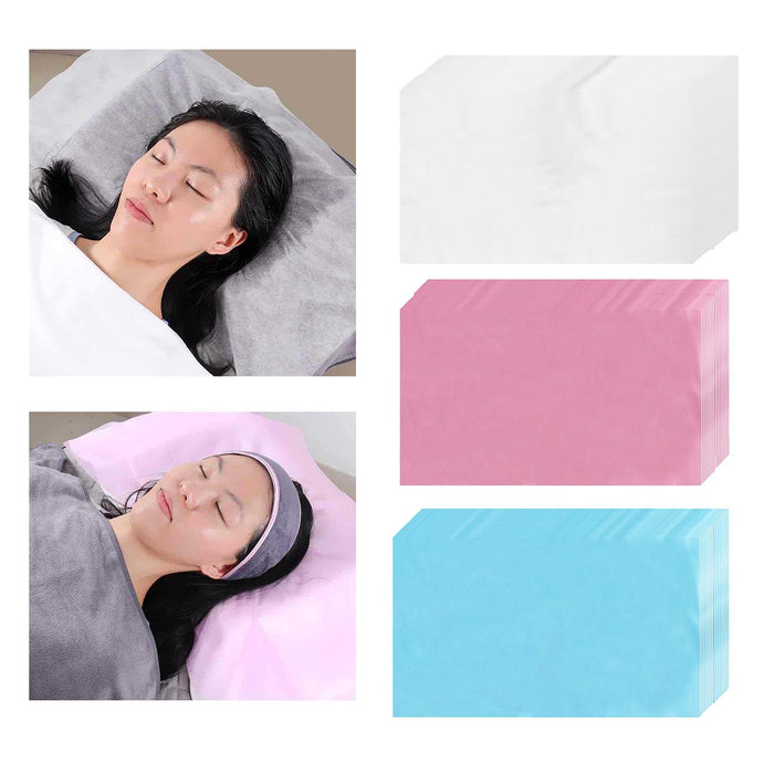 Crofta 100x 15.7"x27.6" Disposable Bed Sheets Non-woven for Massage SPA Table White