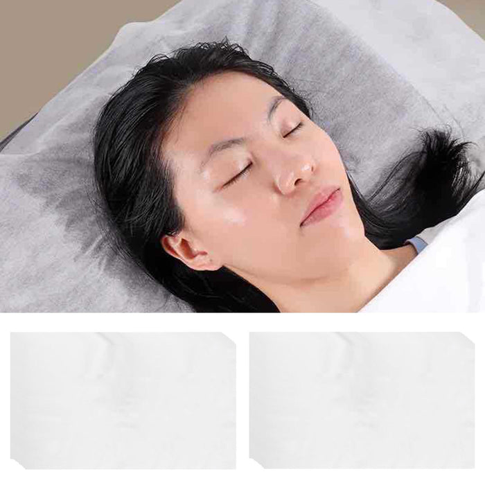 Crofta 100x 15.7"x27.6" Disposable Bed Sheets Non-woven for Massage SPA Table White