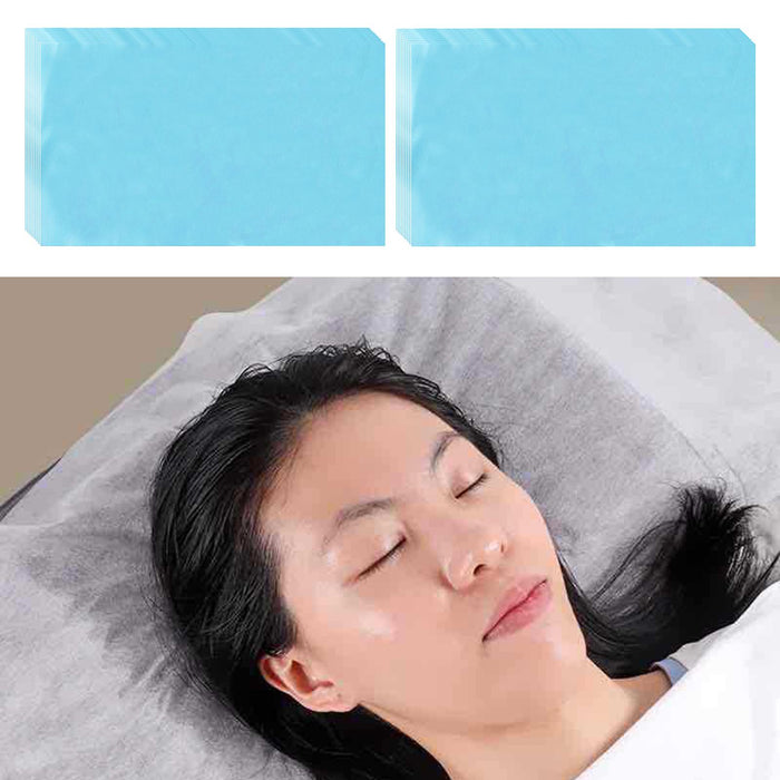 Crofta 100x 15.7"x27.6" Disposable Bed Sheets Non-woven for Massage SPA Table Blue