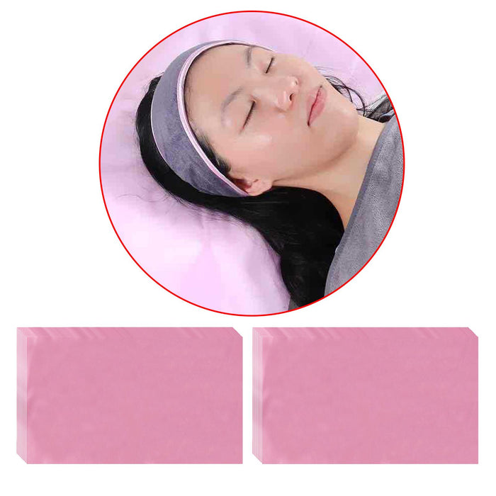 Crofta 100x 15.7"x27.6" Disposable Bed Sheets Non-woven for Massage SPA Table Pink