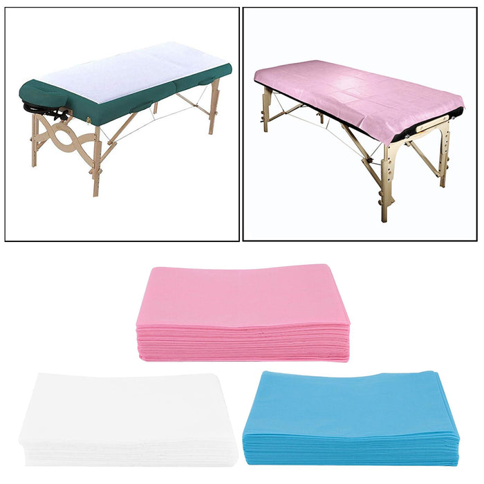 Crofta 10Piece Bed Sheets Perforated Massage Table Covers for Tattoo 80x180cm White