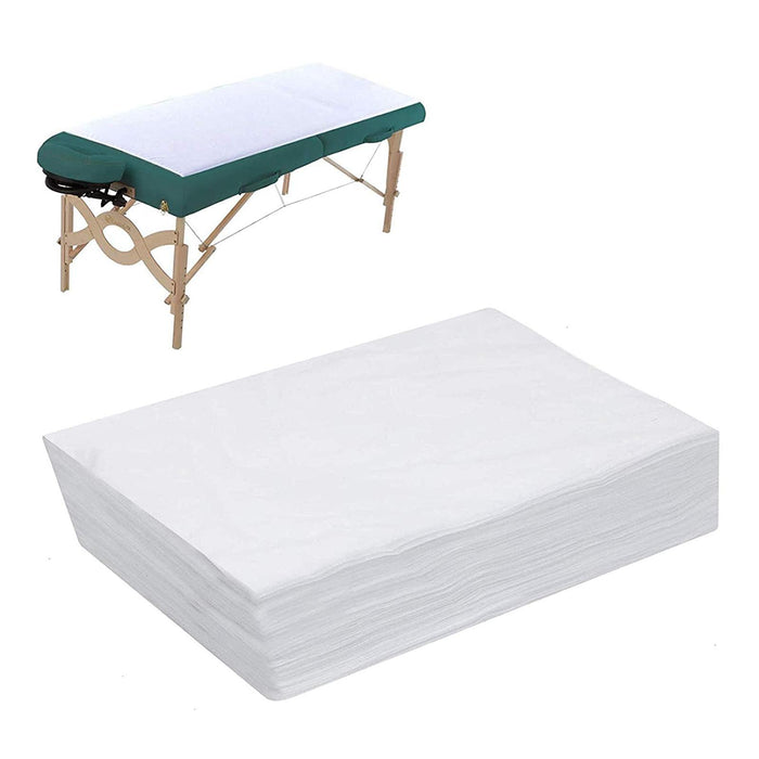 Crofta 10Piece Bed Sheets Perforated Massage Table Covers for Tattoo 80x180cm White