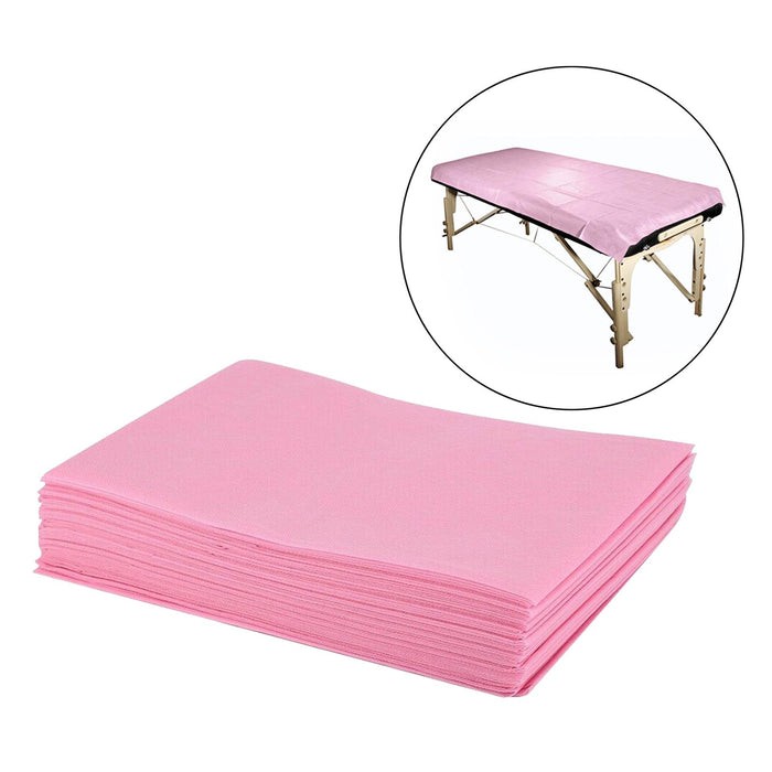 Crofta 10Piece Bed Sheets Perforated Massage Table Covers for Tattoo 80x180cm Pink