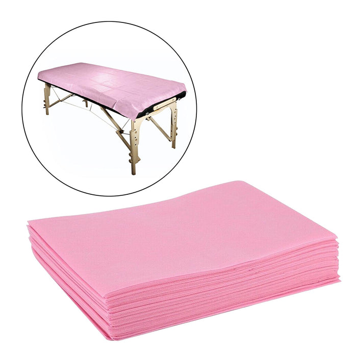 Crofta 10Piece Bed Sheets Perforated Massage Table Covers for Tattoo 80x180cm Pink