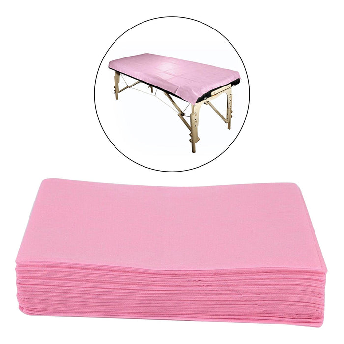 Crofta 10Piece Bed Sheets Perforated Massage Table Covers for Tattoo 80x180cm Pink