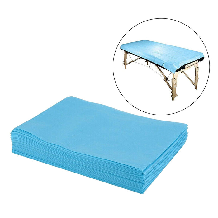 Crofta 10Piece Bed Sheets Perforated Massage Table Covers for Tattoo 80x180cm Blue