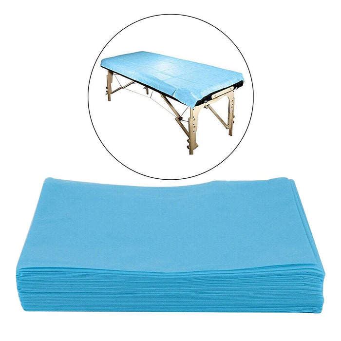 Crofta 10Piece Bed Sheets Perforated Massage Table Covers for Tattoo 80x180cm Blue