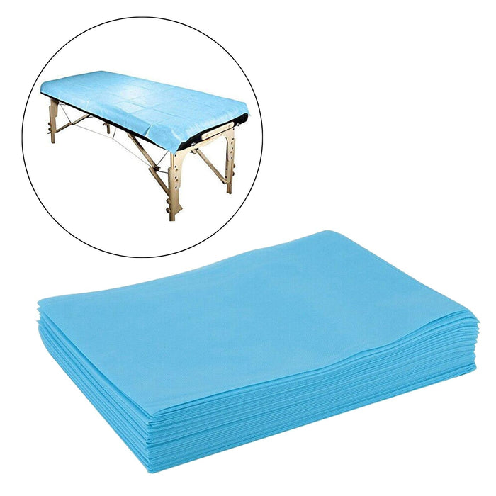 Crofta 10Piece Bed Sheets Perforated Massage Table Covers for Tattoo 80x180cm Blue