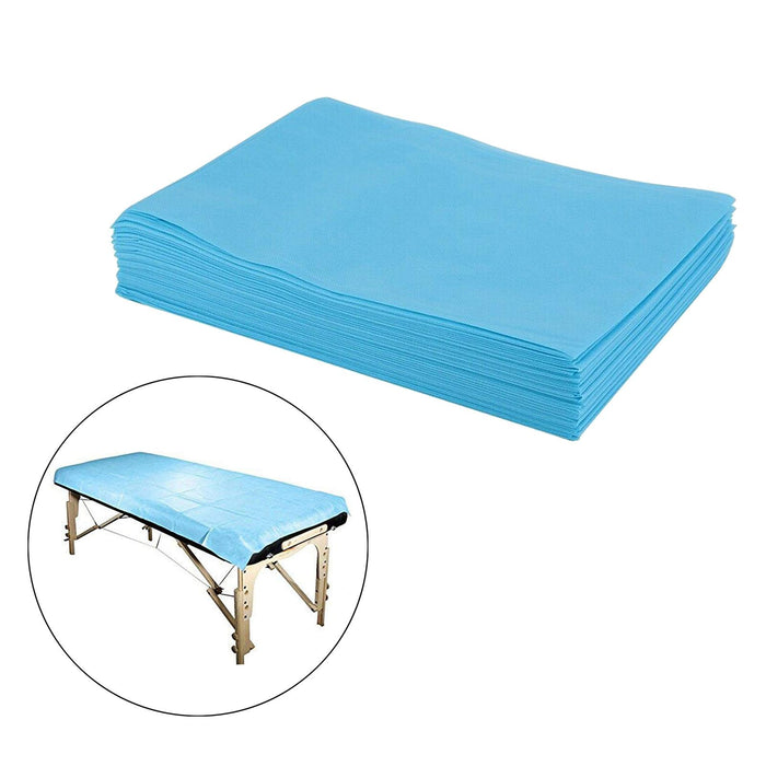 Crofta 10Piece Bed Sheets Perforated Massage Table Covers for Tattoo 80x180cm Blue