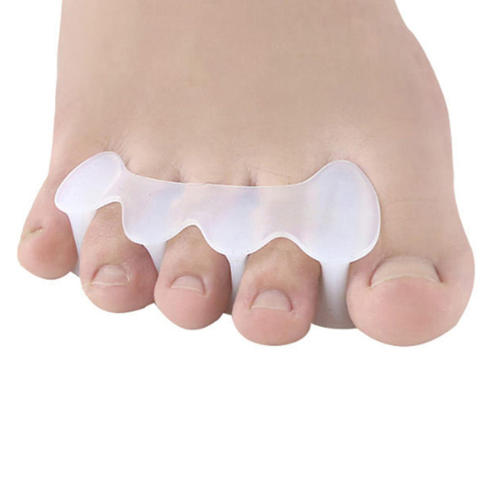 Crofta 2 Pairs Bunion Corrector Toes Separators Manicure Dividers Fixed  White