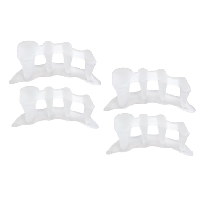 Crofta 2 Pairs Bunion Corrector Toes Separators Manicure Dividers Fixed  White