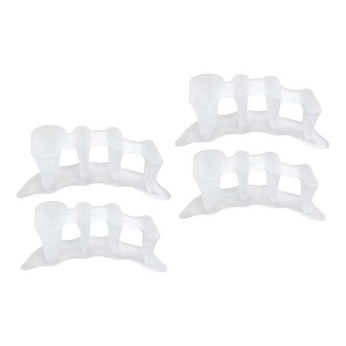 Crofta 2 Pairs Bunion Corrector Toes Separators Manicure Dividers Fixed  White