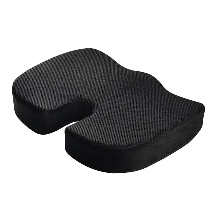 Crofta Memory Foam Coccyx Tailbone Seat Cushion Orthopedic Chair Pillow Black