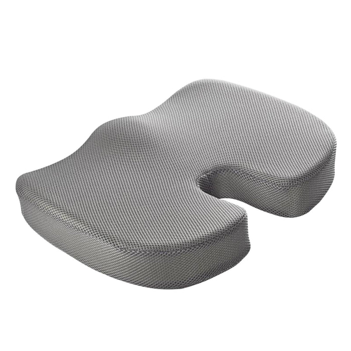 Crofta Memory Foam Coccyx Tailbone Seat Cushion Orthopedic Chair Pillow Gray