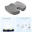 Crofta Memory Foam Coccyx Tailbone Seat Cushion Orthopedic Chair Pillow Gray