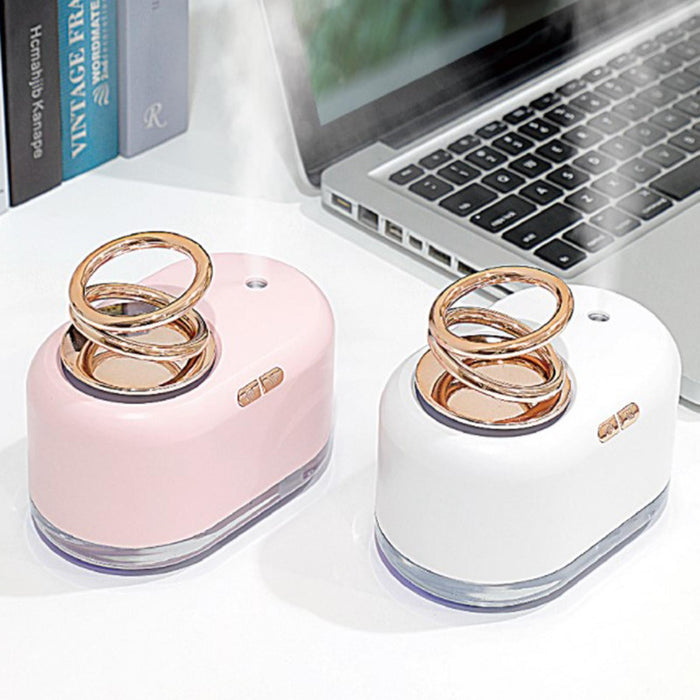 Crofta LED LIGHT UP Air Oil Aroma Diffuser Humidifier Essential Purifier Pink