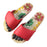 Crofta 1 Pair Foot Massage Slipper Acupressure Foot Acupuncture Shoes Red 37-38