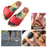 Crofta 1 Pair Foot Massage Slipper Acupressure Foot Acupuncture Shoes Red 37-38