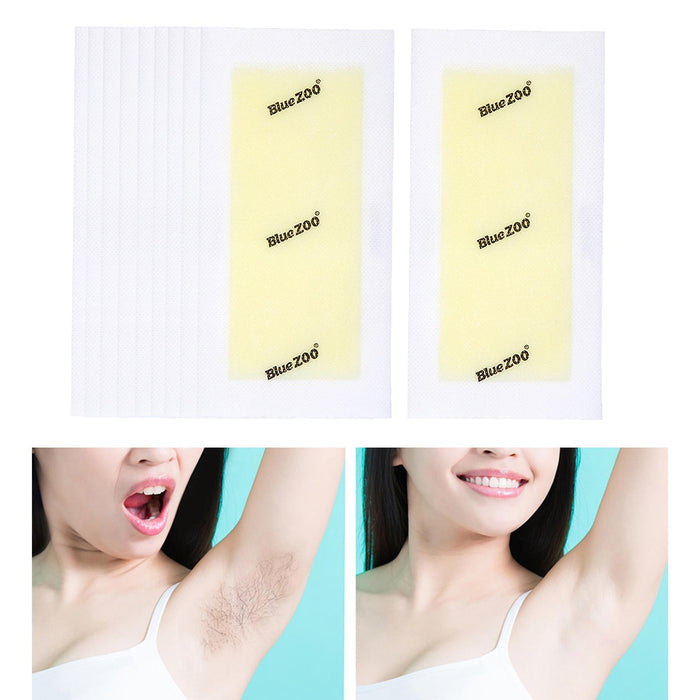 Crofta 10x Hair Removal Wax Strips for Upper Lip Chin Fingers Toes Facial Honey