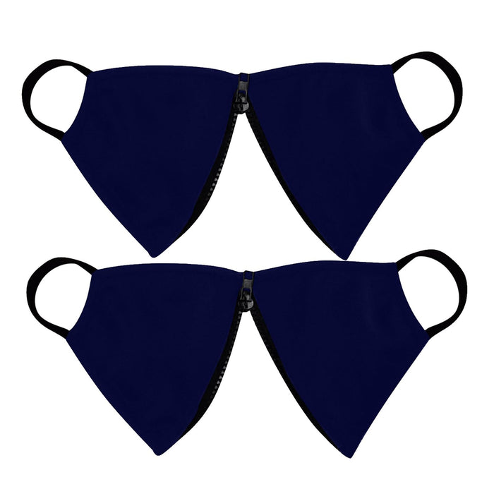 Crofta Zipper Face Guard Easy to Eat & Drink Face Procetion for Women Men  Navy