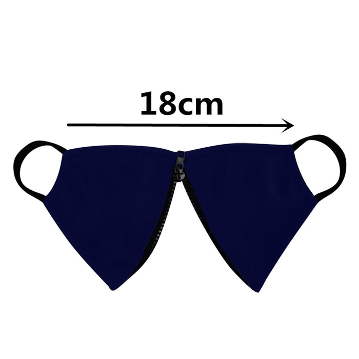 Crofta Zipper Face Guard Easy to Eat & Drink Face Procetion for Women Men  Navy