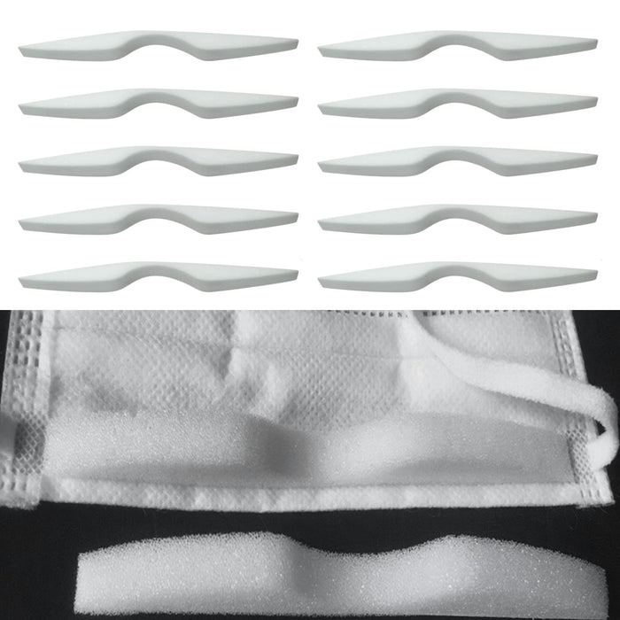 Crofta 10 Pcs Anti-Fog Nose Bridge Pads Cushion Strips for Mouth Masks 150x12x10mm