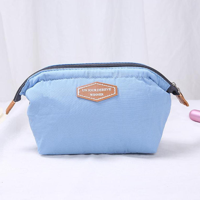 Crofta Womens Make Up Bag Small Printed Cosmetic Pouch Funny Cute Wash Bag Toiletry Blue