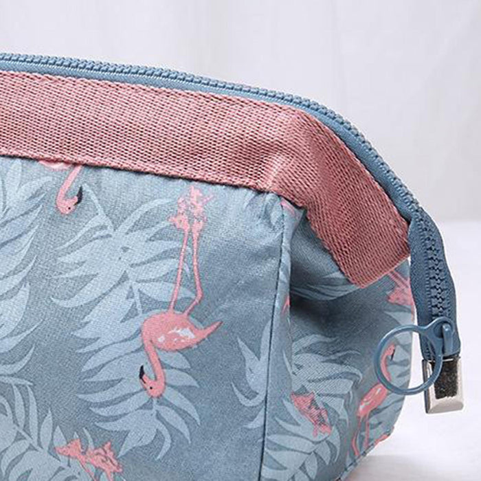 Crofta Womens Make Up Bag Small Printed Cosmetic Pouch Funny Cute Wash Bag Toiletry Flamingo