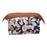 Crofta Womens Make Up Bag Small Printed Cosmetic Pouch Funny Cute Wash Bag Toiletry Brown Flower