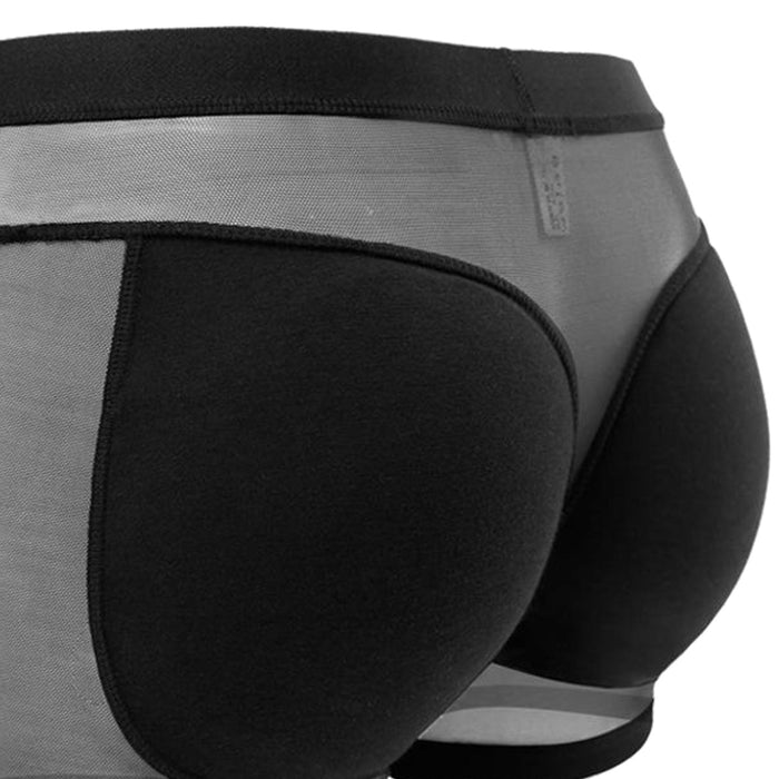 Crofta Women Padded Bum Pants Butt Lifter Panty Body Enhancer Underwear Black S