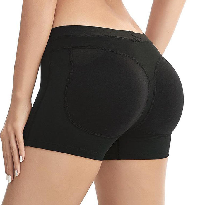 Crofta Women Padded Bum Pants Butt Lifter Panty Body Enhancer Underwear Black S