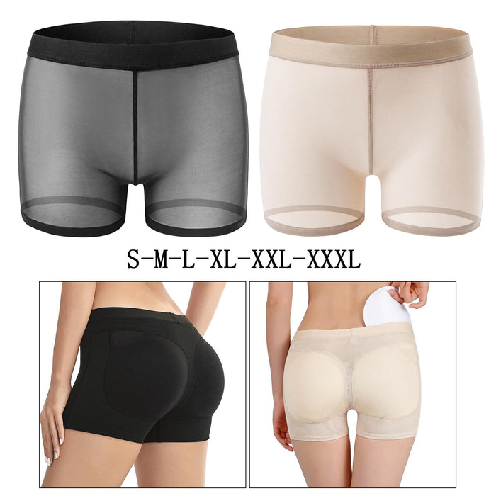 Crofta Women Padded Bum Pants Butt Lifter Panty Body Enhancer Underwear Black S