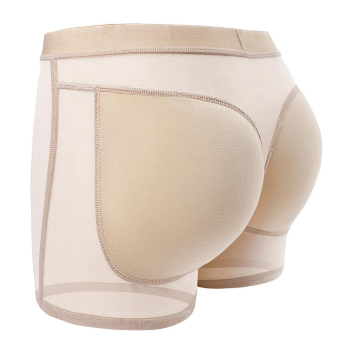 Crofta Women Padded Bum Pants Butt Lifter Panty Body Enhancer Underwear Beige L