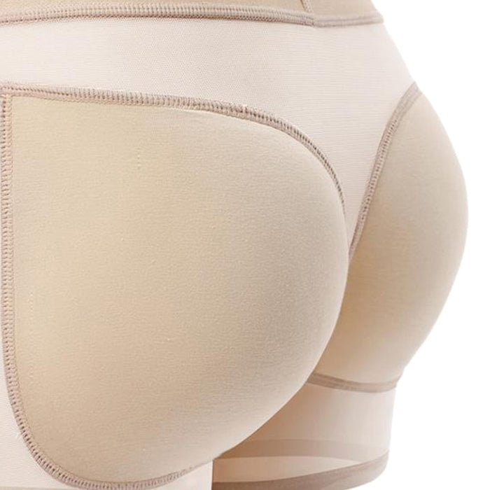 Crofta Women Padded Bum Pants Butt Lifter Panty Body Enhancer Underwear Beige L