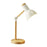 Crofta Stylish Wooden Iron LED Multi-Joint Reading Table Lamp Task Light Flexible White 3W